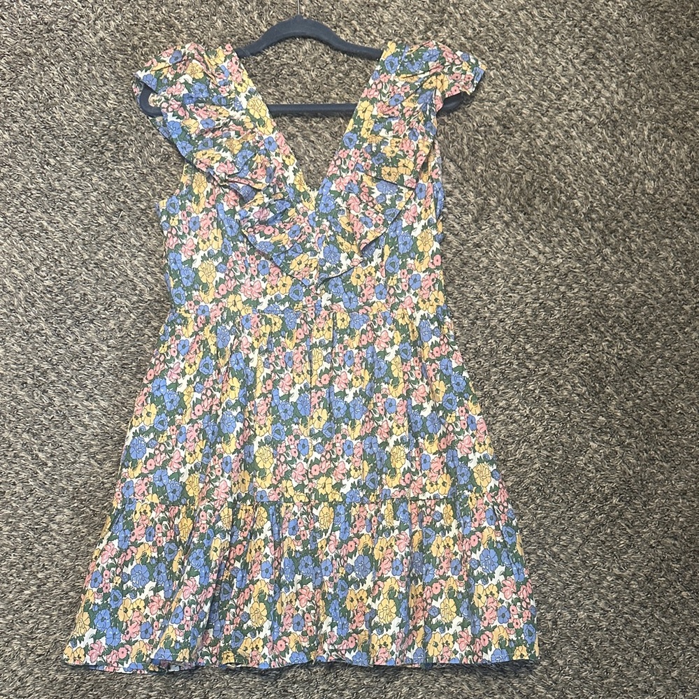 Entro Floral Dress with Blue and Yellow